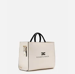 Borse A Mano|Elisabetta Franchi 24/7 Borsa 12/16 Cream/Nero