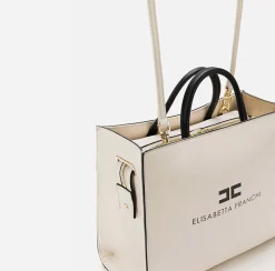 Borse A Mano|Elisabetta Franchi 24/7 Borsa 12/16 Cream/Nero