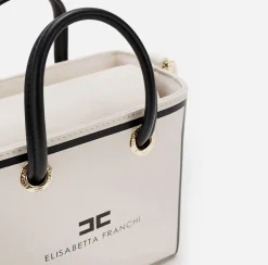Borse A Mano|Elisabetta Franchi 24/7 Borsa 18/22 Cream/Nero
