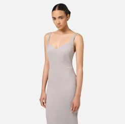 Abiti Midi|Abiti Tubino|Elisabetta Franchi Abito midi in fresco lana mélange Perla
