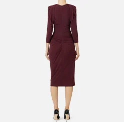 Abiti Midi|Abiti|Elisabetta Franchi Abito midi in jersey con zip sul fianco RougeNoir