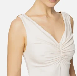 Abiti Midi|Abiti|Elisabetta Franchi Abito midi in jersey crêpe Lattice