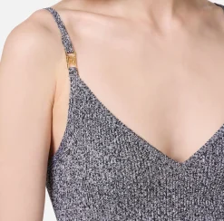 Abiti Midi|Abiti In Maglia|Elisabetta Franchi Abito midi in viscosa effetto plissé Salepepe