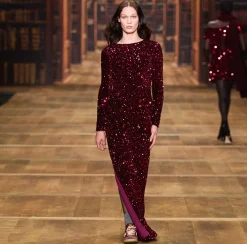 Abiti Red Carpet|Red Carpet|Elisabetta Franchi Abito red carpet in ciniglia ricamata con pailettes RougeNoir