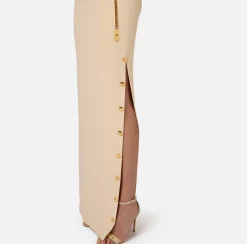 Abiti Red Carpet|Red Carpet|Elisabetta Franchi Abito red carpet in crêpe con scollo bustier Crema