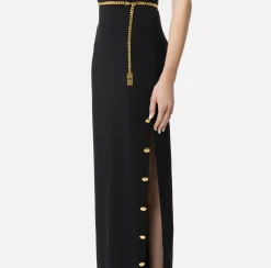 Abiti Red Carpet|Red Carpet|Elisabetta Franchi Abito red carpet in crêpe con scollo bustier Nero