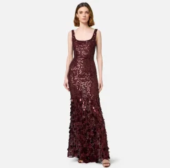 Abiti Red Carpet|Red Carpet|Elisabetta Franchi Abito red carpet in georgette ricamata con paillettes RougeNoir