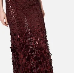 Abiti Red Carpet|Red Carpet|Elisabetta Franchi Abito red carpet in georgette ricamata con paillettes RougeNoir