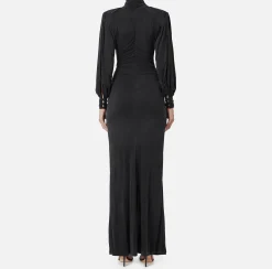 Abiti Red Carpet|Red Carpet|Elisabetta Franchi Abito red carpet in jersey cupro con nodo Nero