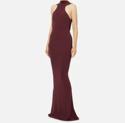 Abiti Red Carpet|Red Carpet|Elisabetta Franchi Abito red carpet in jersey con collana sulla schiena RougeNoir