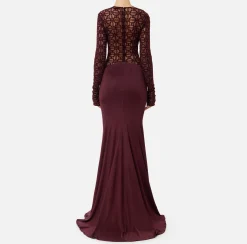 Abiti Red Carpet|Red Carpet|Elisabetta Franchi Abito red carpet in tulle flock ricamato RougeNoir