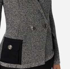 Giacche & Trench|Maglieria E Felpe|Elisabetta Franchi Blazer con tasche in vela tecnica Salepepe
