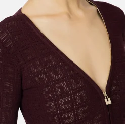 Top, T-Shirt & Body|Elisabetta Franchi Body in viscosa logo punto rete RougeNoir