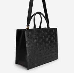 Borse A Mano|Elisabetta Franchi Bold Monogram Large Shopper Nero