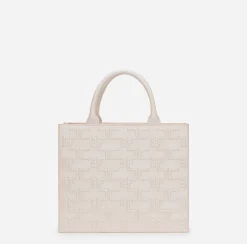 Borse A Mano|Elisabetta Franchi Bold Monogram Medium Shopper Burro