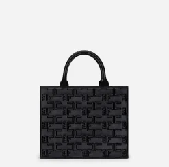 Borse A Mano|Elisabetta Franchi Bold Monogram Medium Shopper Nero