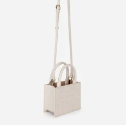 Borse A Mano|Elisabetta Franchi Bold Monogram Mini Shopper Burro
