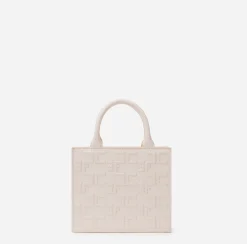 Borse A Mano|Elisabetta Franchi Bold Monogram Small Shopper Burro