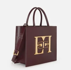 Borse A Mano|Elisabetta Franchi Borsa a mano media con logo RougeNoir