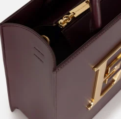 Borse A Mano|Elisabetta Franchi Borsa a mano media con logo RougeNoir