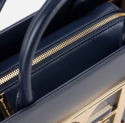 Borse A Mano|Elisabetta Franchi Borsa a mano media con logo Navy