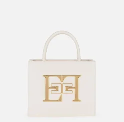 Borse A Mano|Elisabetta Franchi Borsa a mano piccola con logo Burro