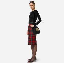 Borse A Tracolla|Elisabetta Franchi Borsa a secchiello in tessuto Nero