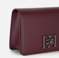 Borse A Tracolla|Elisabetta Franchi Borsa a tracolla con girello logo in metallo RougeNoir