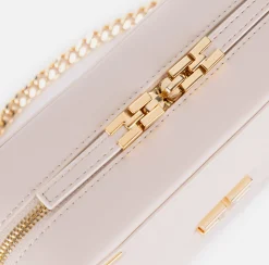 Borse A Tracolla|Elisabetta Franchi Borsa a tracolla in materiale effetto pelle con angoli in metallo Lattice