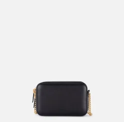 Borse A Tracolla|Elisabetta Franchi Borsa a tracolla in materiale effetto pelle con angoli in metallo Nero