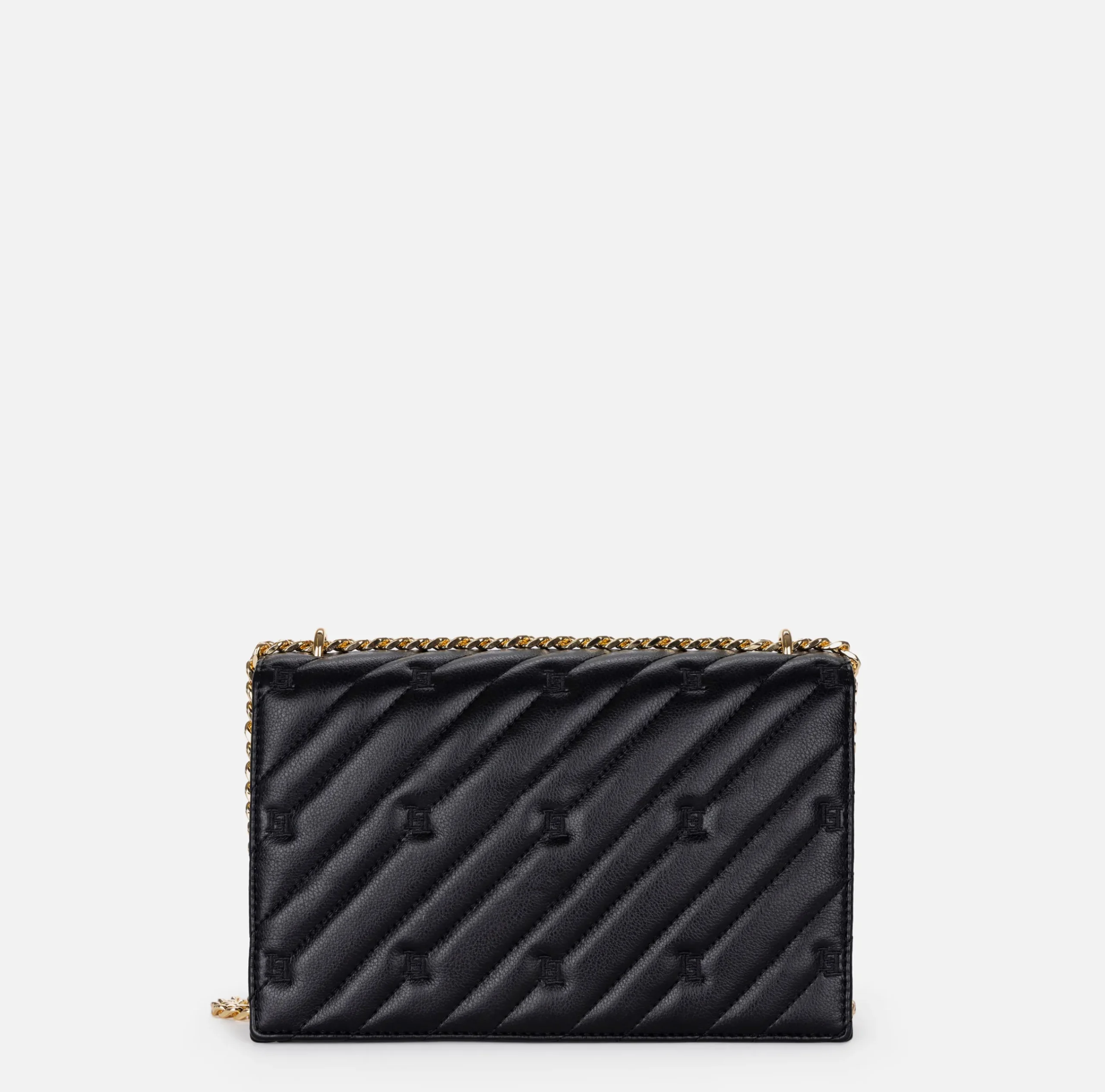 Borse A Tracolla|Elisabetta Franchi Borsa grande matelassé con tracolla Nero