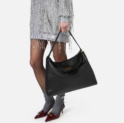Borse A Spalla|Elisabetta Franchi Borsa hobo Avenue Bag grande Nero