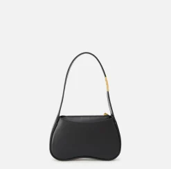 Borse A Spalla|Elisabetta Franchi Borsa hobo mini in nappa lucida Nero