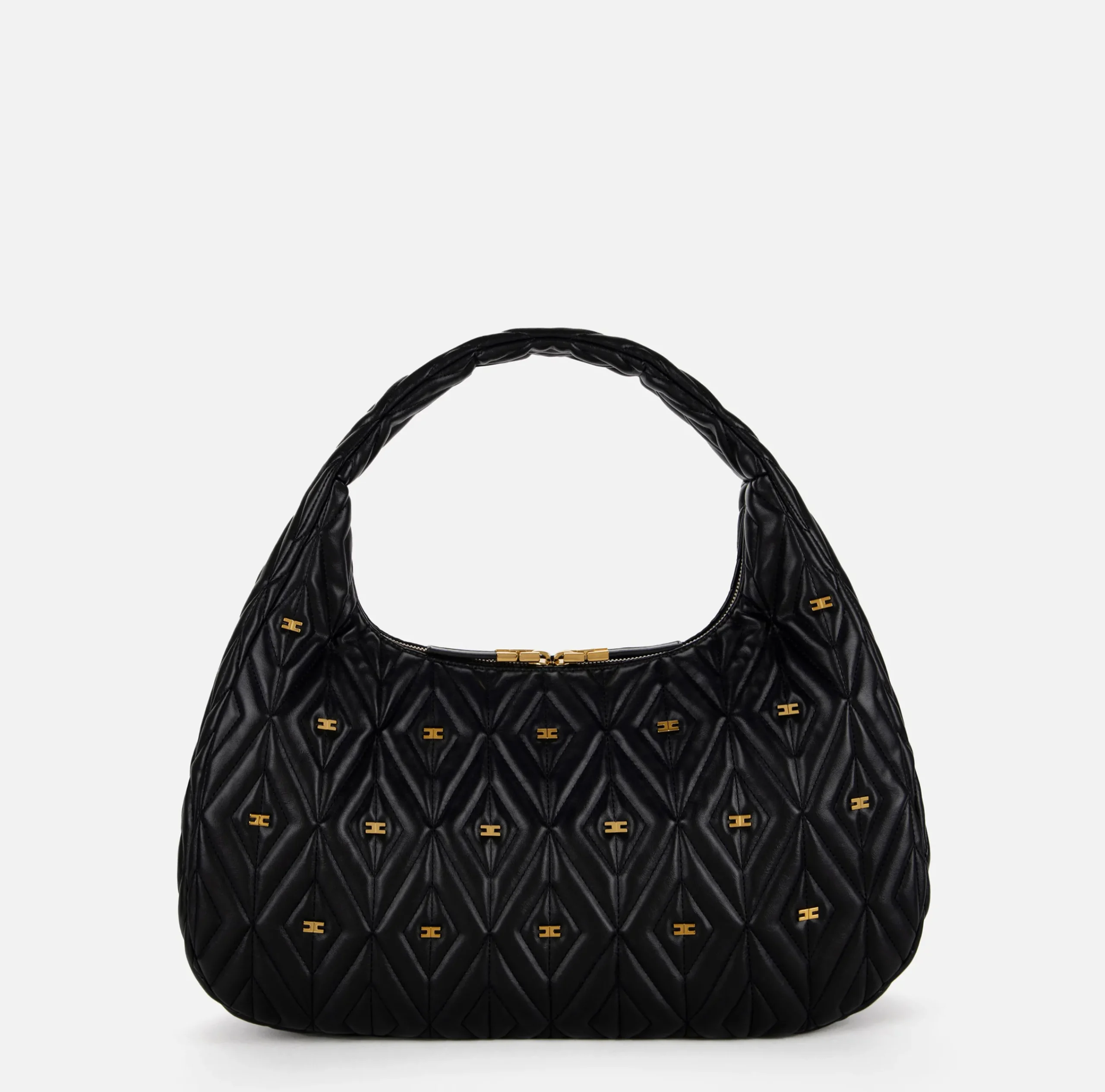 Borse A Spalla|Elisabetta Franchi Borsa Hobo Étoile Grande Nero