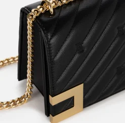 Borse A Tracolla|Elisabetta Franchi Borsa media matelassé con tracolla Nero