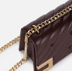 Borse A Tracolla|Elisabetta Franchi Borsa media matelassé con tracolla RougeNoir