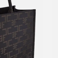Borse A Mano|Elisabetta Franchi Borsa Monogram Grande Nero