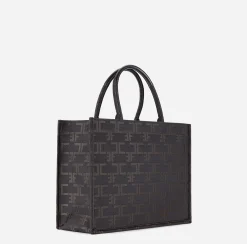 Borse A Mano|Elisabetta Franchi Borsa Monogram Media Nero