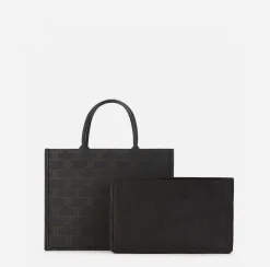 Borse A Mano|Elisabetta Franchi Borsa Monogram Media Con Organizer Nero