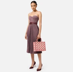 Borse A Mano|Elisabetta Franchi Borsa Monogram Piccola Burro/Rosso