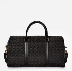 Valigeria|Elisabetta Franchi Borsone Weekend Monogram Travel Nero