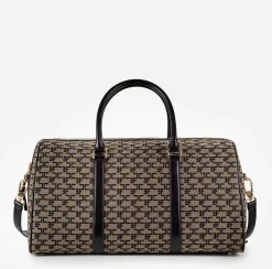 Valigeria|Elisabetta Franchi Borsone Weekend Monogram Travel Liquirizia/Nero