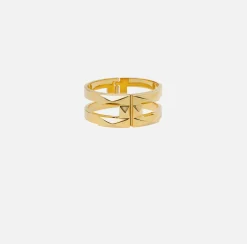 Bijoux|Elisabetta Franchi Bracciale rigido in metallo dorato OroGiallo