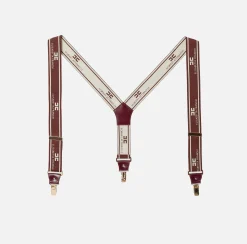 Cinture|Elisabetta Franchi Bretelle con elastico logato RougeNoir