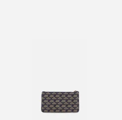 Clutch|Elisabetta Franchi Bustina Monogram Cammello/Blu