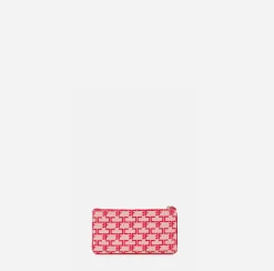 Clutch|Elisabetta Franchi Bustina Monogram Burro/Rosso