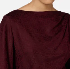 Camicie E Bluse|Top, T-Shirt & Body|Elisabetta Franchi Camicia body in raso jacquard con collana RougeNoir