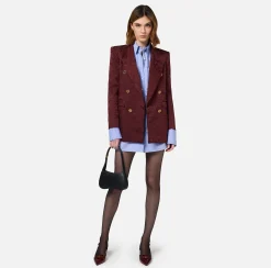 Camicie E Bluse|Elisabetta Franchi Camicia in popeline con etichetta in organza ricamata Oxford