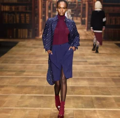 Camicie E Bluse|Elisabetta Franchi Camicia in popeline stampato con fondo asimmetrico Navy/Crema