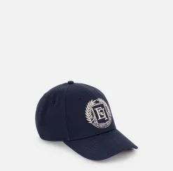 Cappelli E Guanti|Elisabetta Franchi Cappellino da baseball con logo Navy
